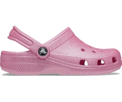 Crocs classic glitter clog t, Pink Tweed Glitter, medium