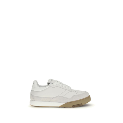 White calf leather bos taurus chunky sneakers, White, medium