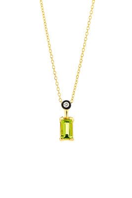 Baguette  diamond amour necklace, , medium