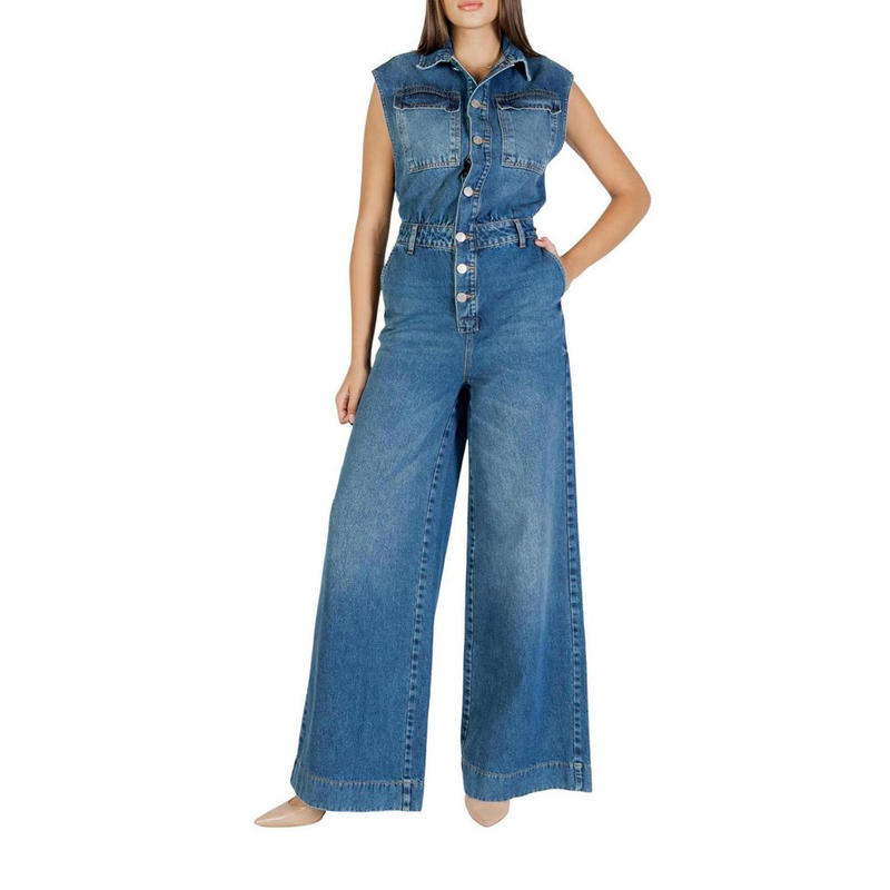 Blue cotton jumpsuit-null
