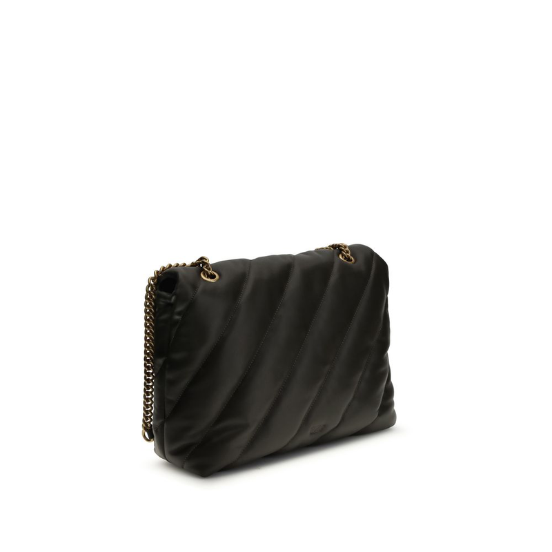 Bicolor calf leather bos taurus shoulder bag-null