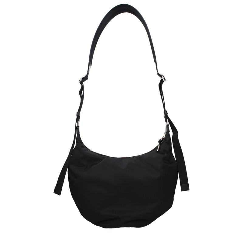 Black nylon crossbody bag-null
