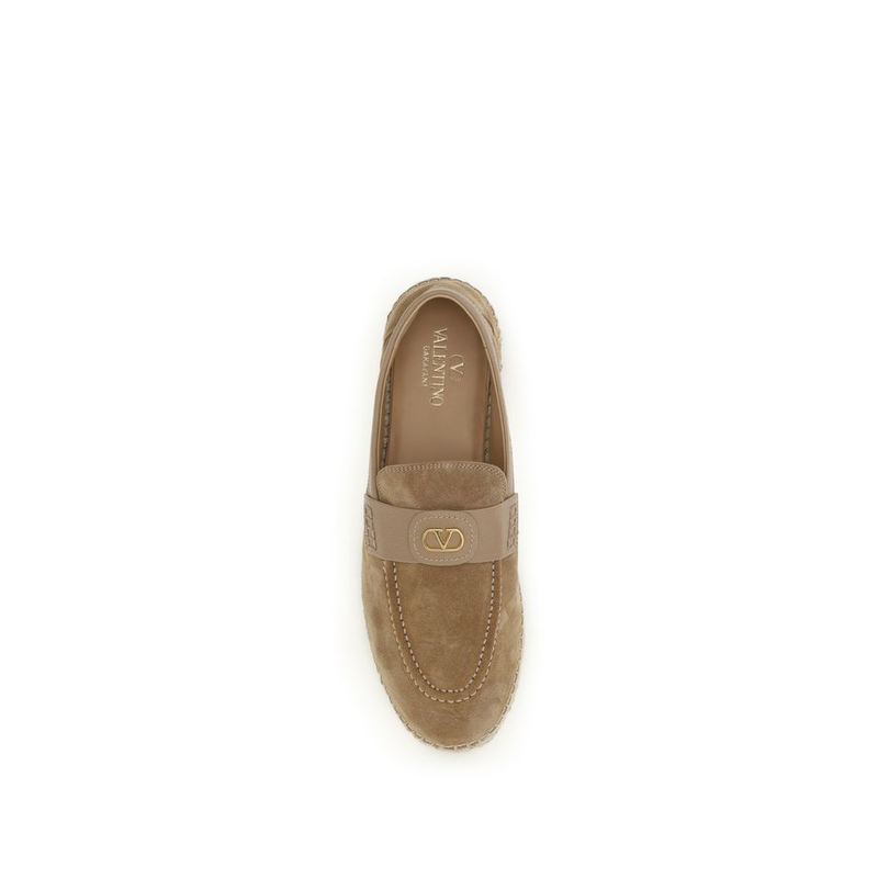 Beige calf leather bos taurus espadrilles-null