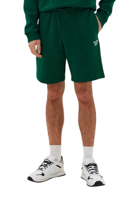 Reebok men identity small logo ft short, Green, medium