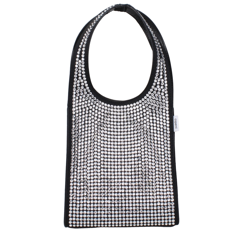 Black fabric handbag-null