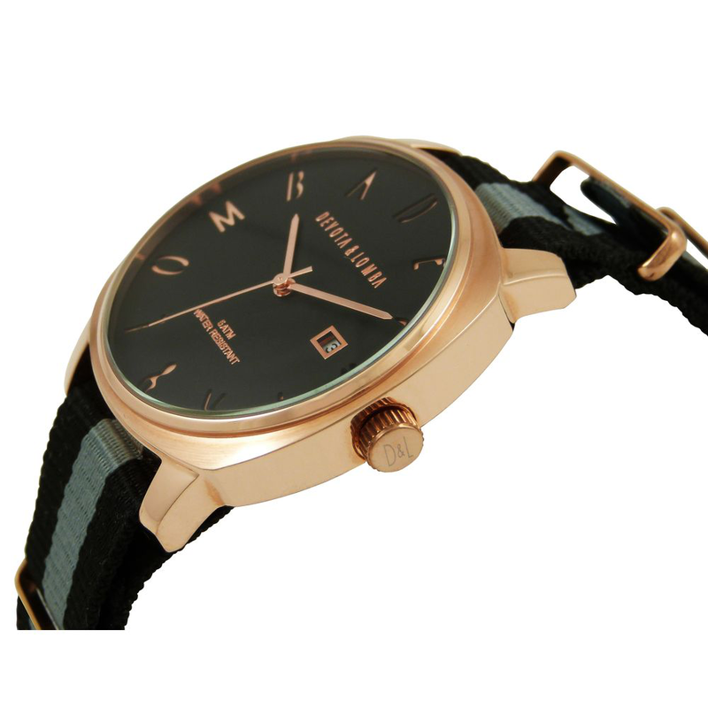 Black nylon sport watch-null