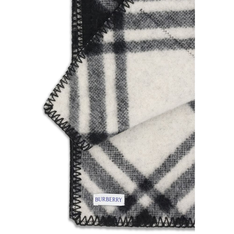 Black wool scarf-null