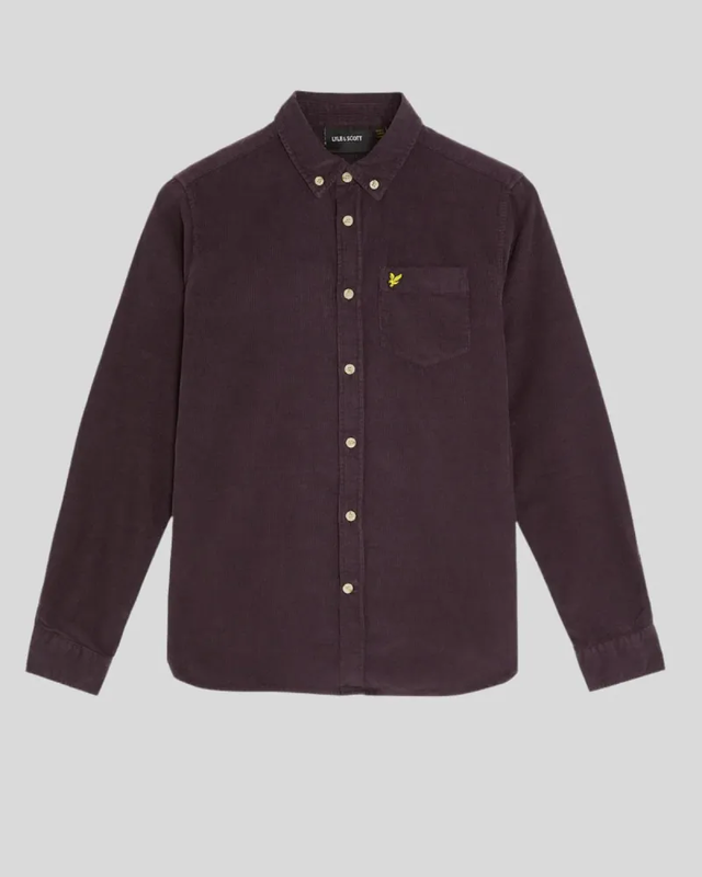 Needle cord shirt x868 dusky maroon-null