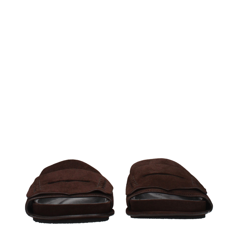 Brown leather slippers-null