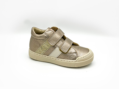 Naturino kolby vl laminated calfskin first steps shoes nat32f, Gold, medium