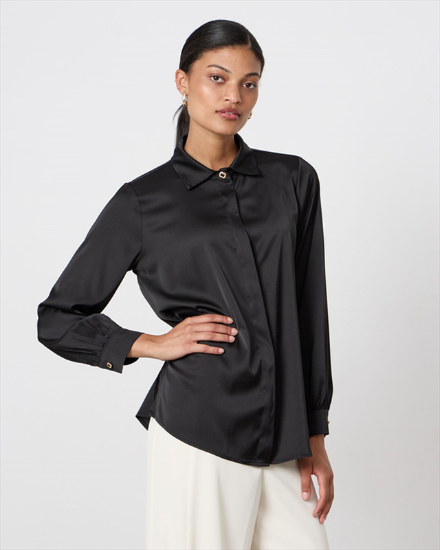 Shirt satin long sleeve image number null
