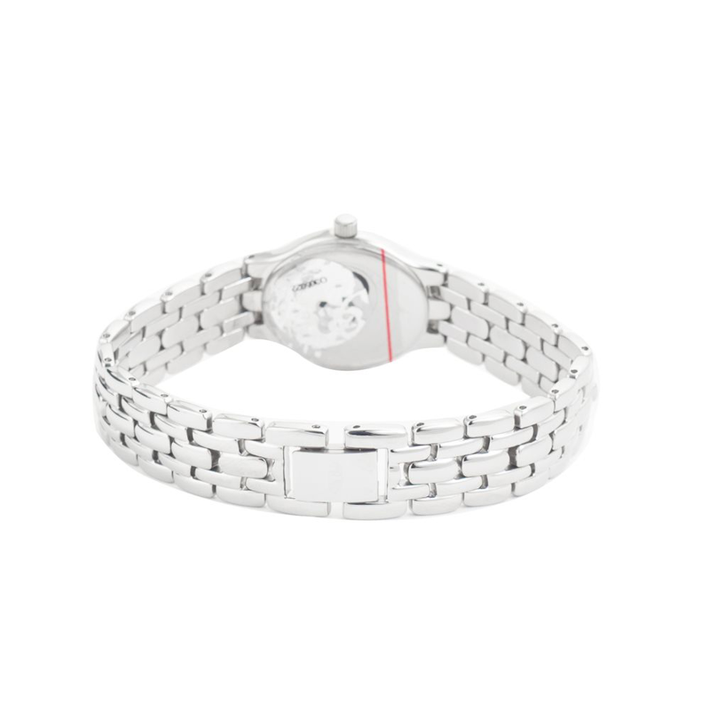 Silver stainless steel dress watch-null