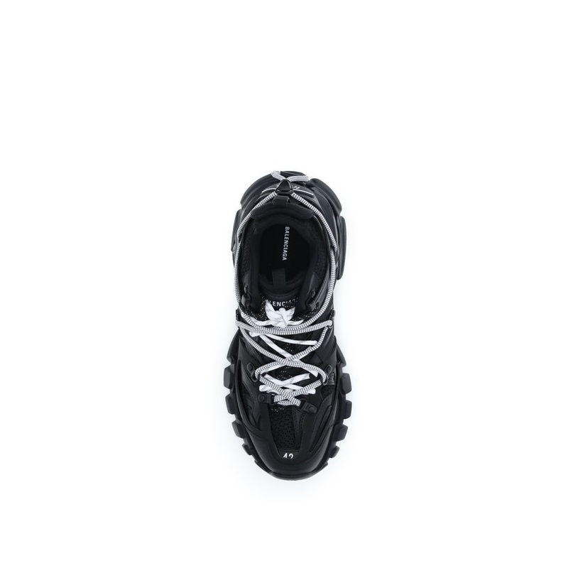 Black polyethylene athletic sneakers-null