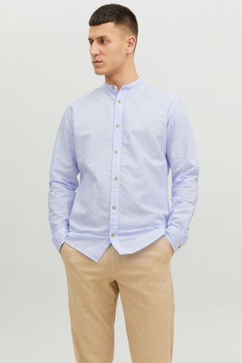 Jack & jones summer band shirt ls, Ciel stripe, medium