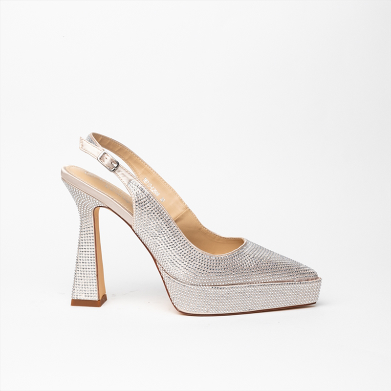 Miss belgini heeled slingback with platform-null