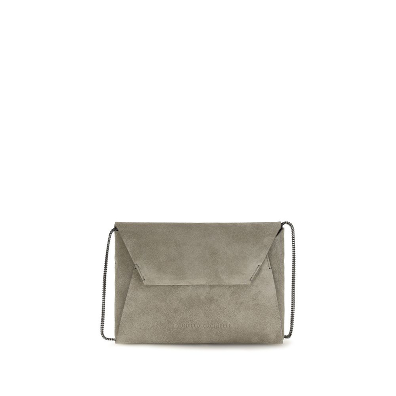 Gray calf leather bos taurus shoulder bag-null