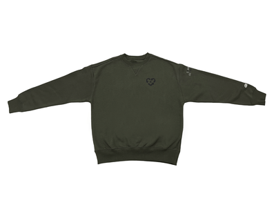 Champion rochester women crewneck sweatshirt, Green, medium