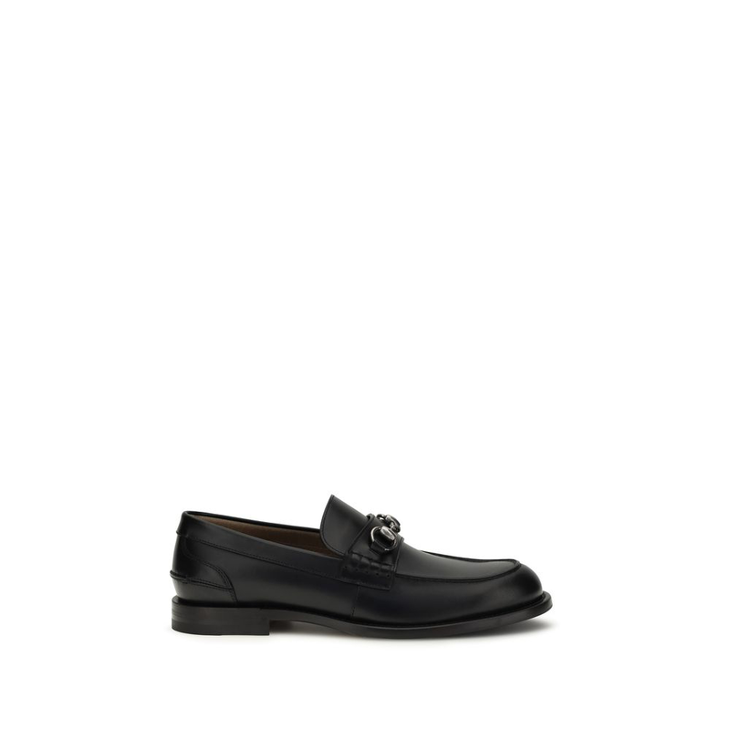 Black calf leather bos taurus slip-on loafers-null
