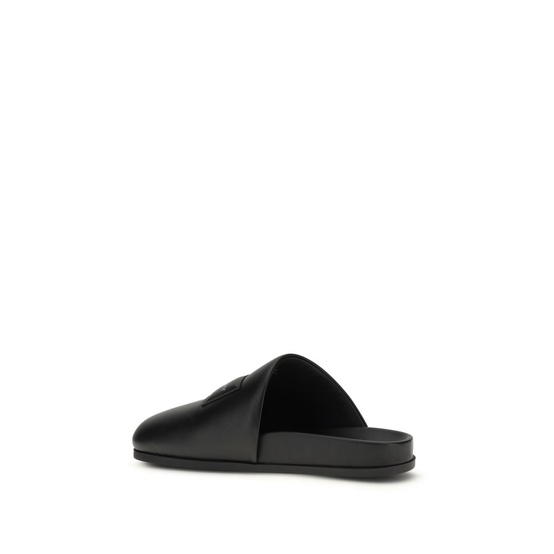Black calf leather bos taurus mules-null