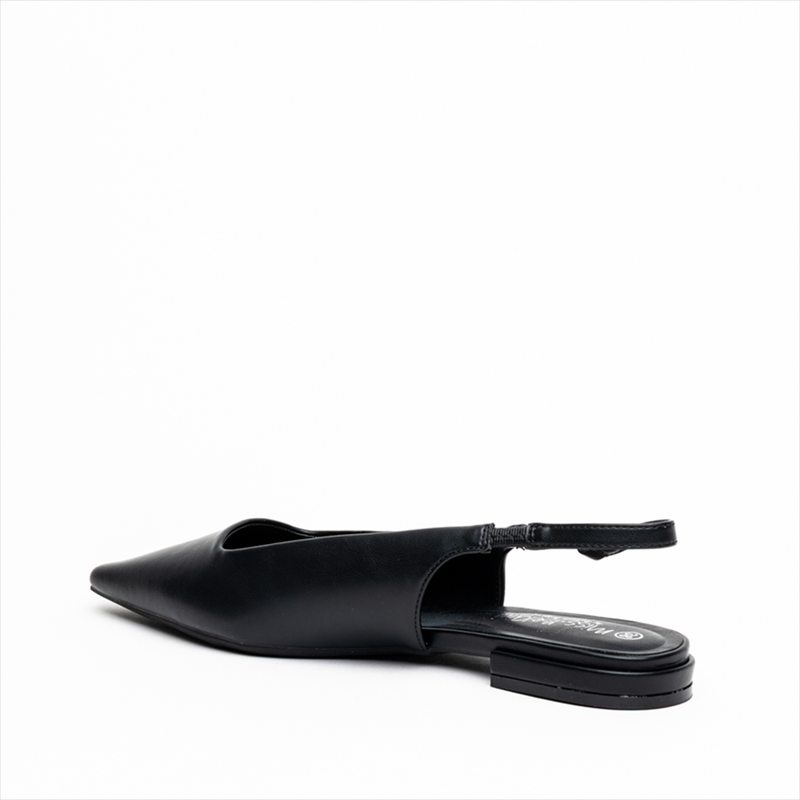 Miss belgini flat slingback pumps with gold hardware detail-null