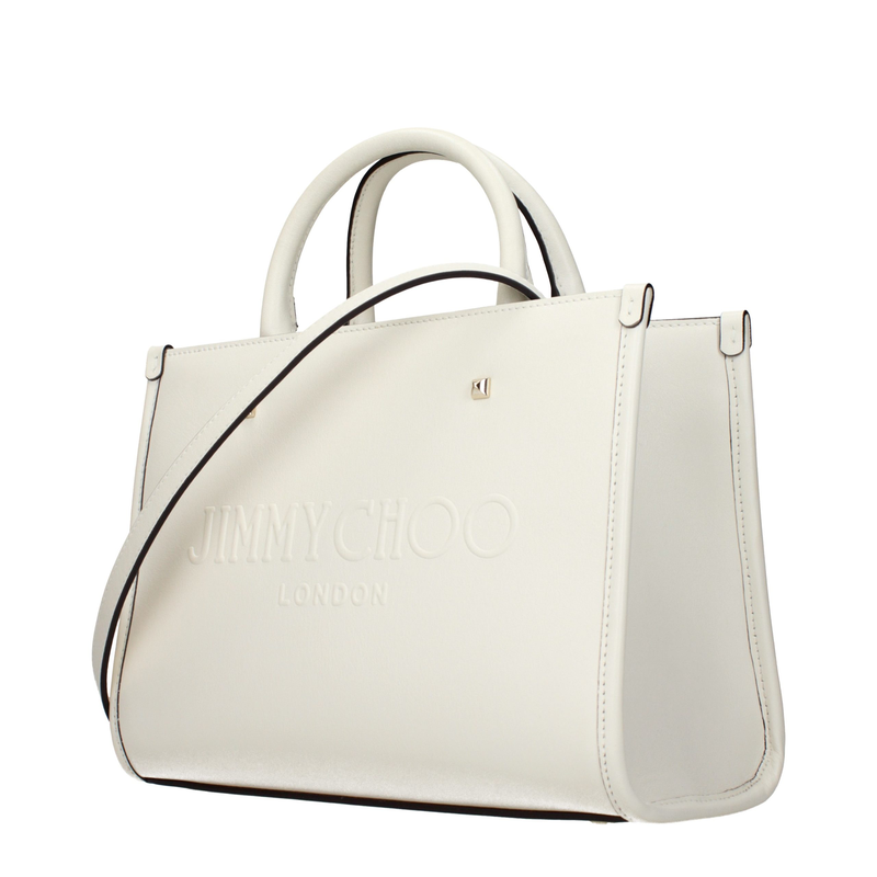 White leather handbag-null