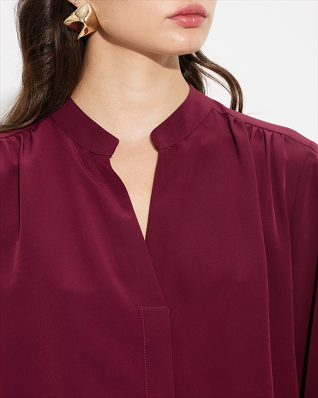 Shirt crepe mao neck-null
