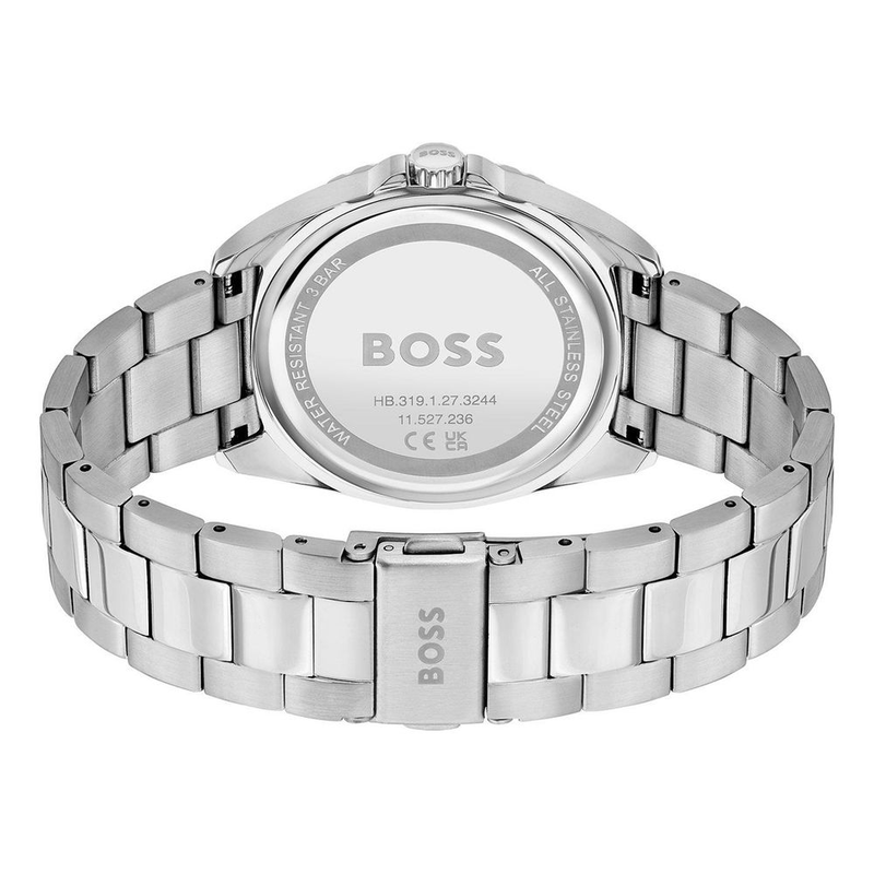 Gray stainless steel dress watch-null
