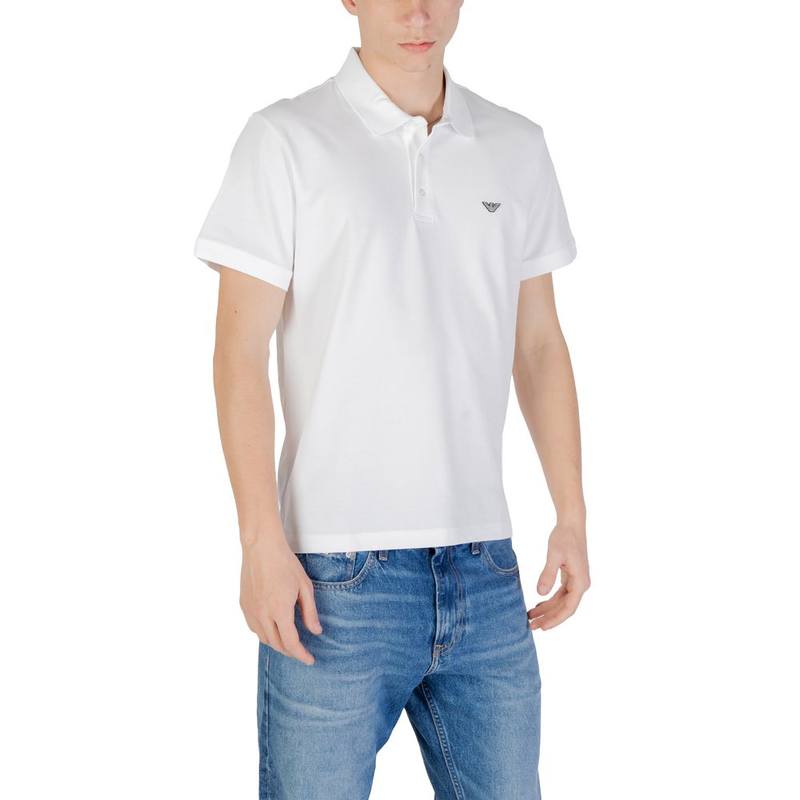 White cotton polo shirt-null