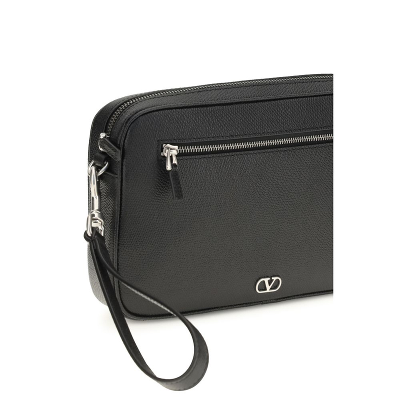 Black calf leather bos taurus handbag-null