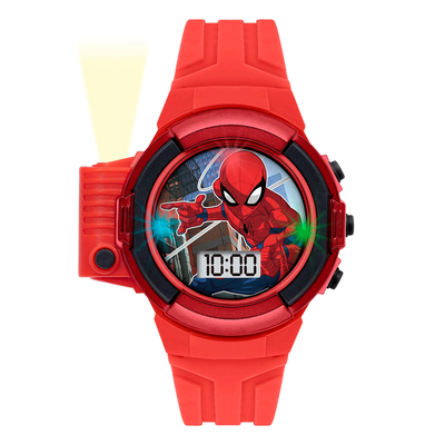 Spiderman boy's digital quartz watch with silicone strap, , medium