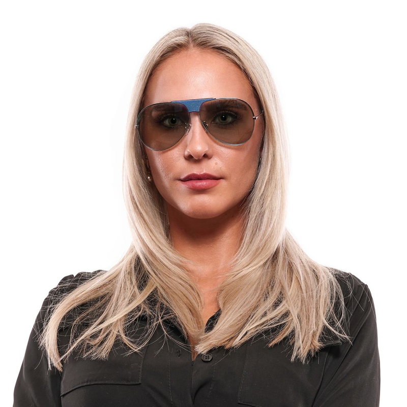 Blue plastic sunglasses-null