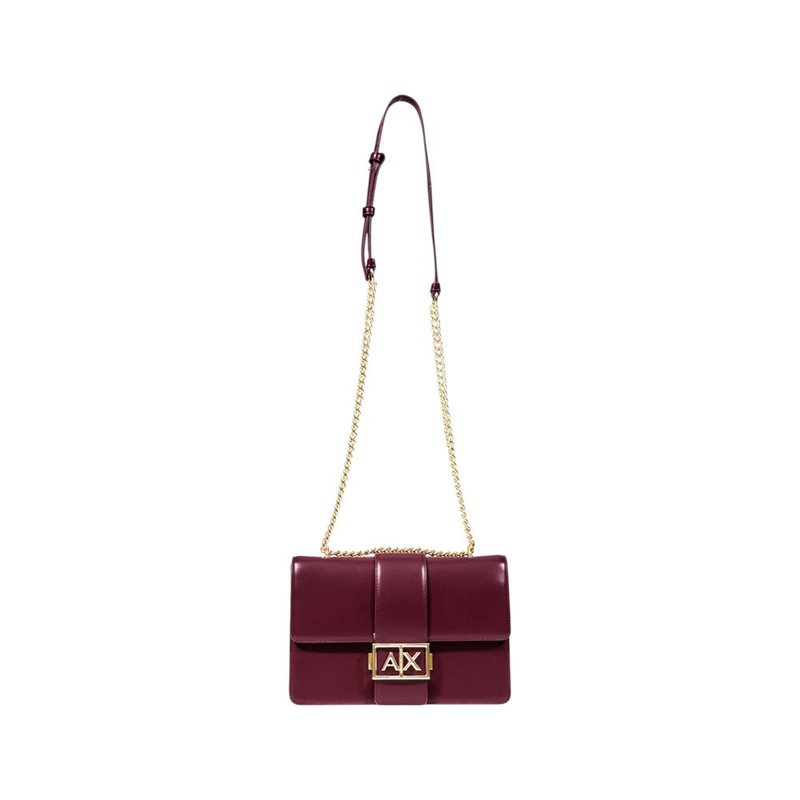 Bordeaux polyester handbag-null
