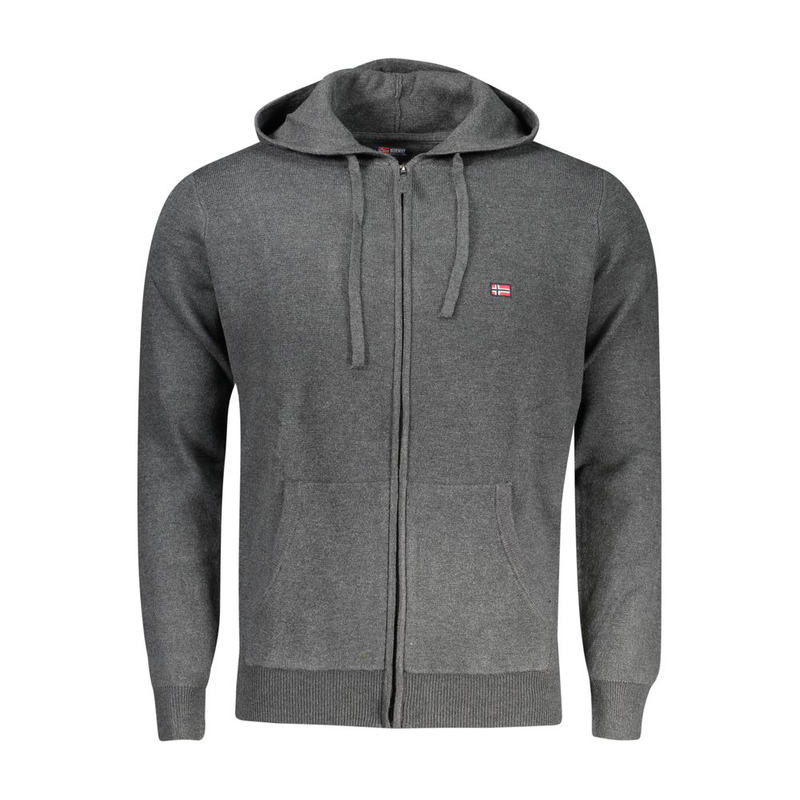 Grigio poliammide men's cardigan-null