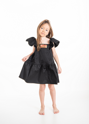 Μαυρο φορεμα με βολαν, Black, medium