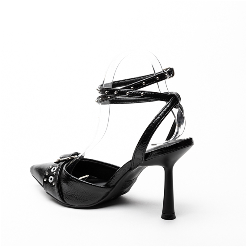 Via marte sling back heels with metal studs-null