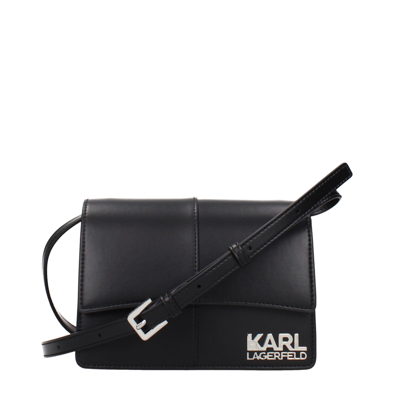 Black polyethylene crossbody bag-null