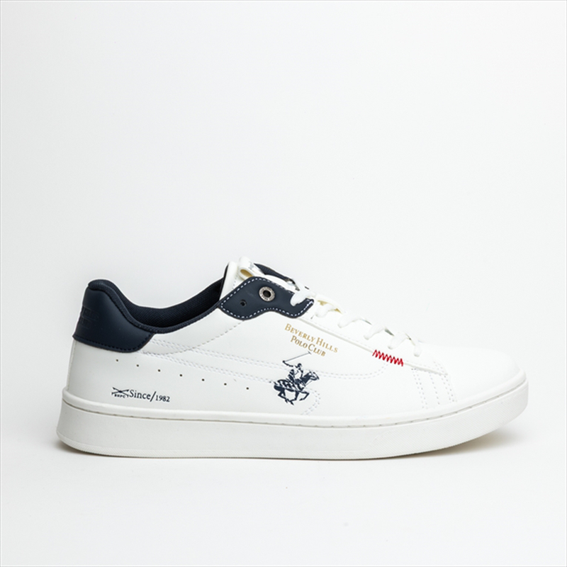 Beverly hills polo club mens court sneakers with navy details-null