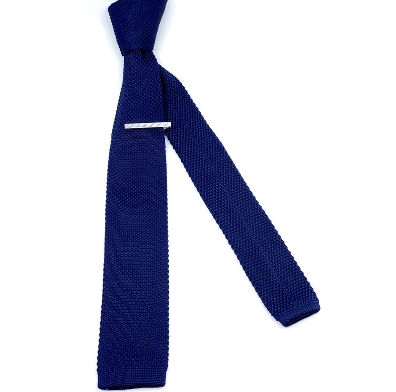 Woven knitted skinny tie image number null