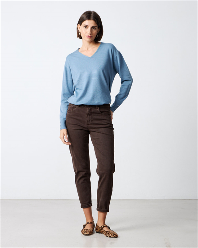 Trouser cotton mom fit-null