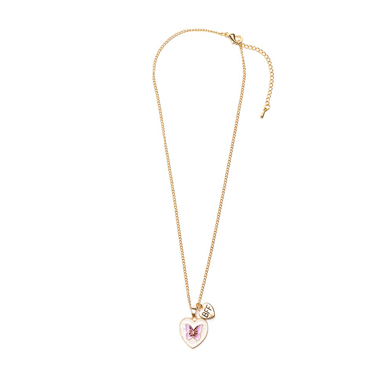 Great pretenders rainbow butterfly bff necklace image number null