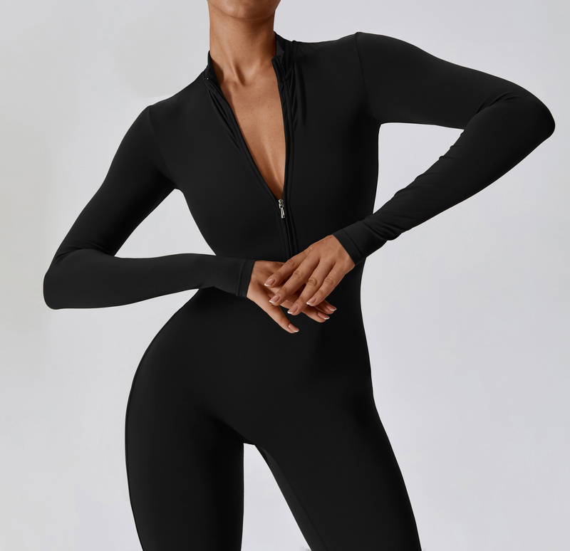 Amor long sleeve zipper jumpsuit-null