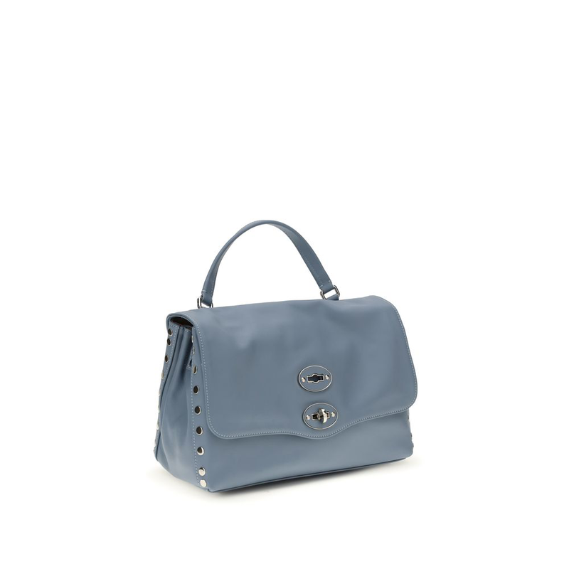 Blue calf leather bos taurus shoulder bag-null