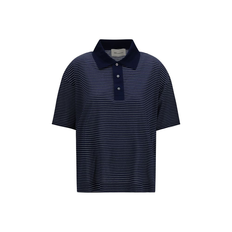 Blue cotton polo shirt-null