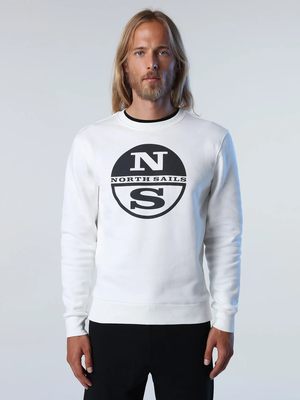 Core crewneck sweatshirt w/graphic φουτερ ανδρικο, White, medium