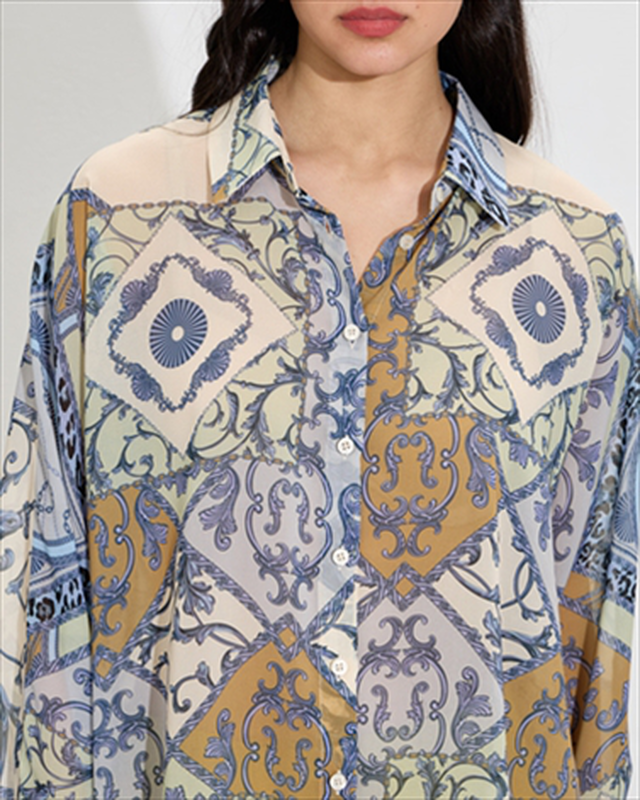 Shirt chiffon printed image number null
