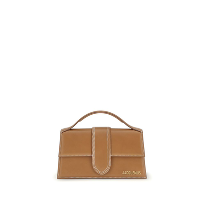 Brown calf leather bos taurus handbag, Brown, medium