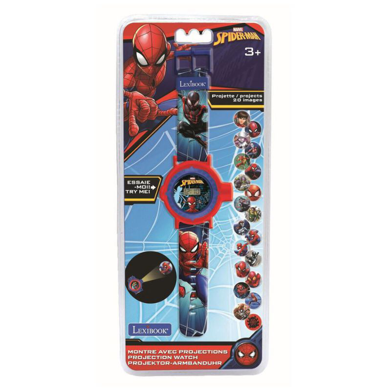 Real fun spiderman digital projection watch with 20 images dmw050sp-null