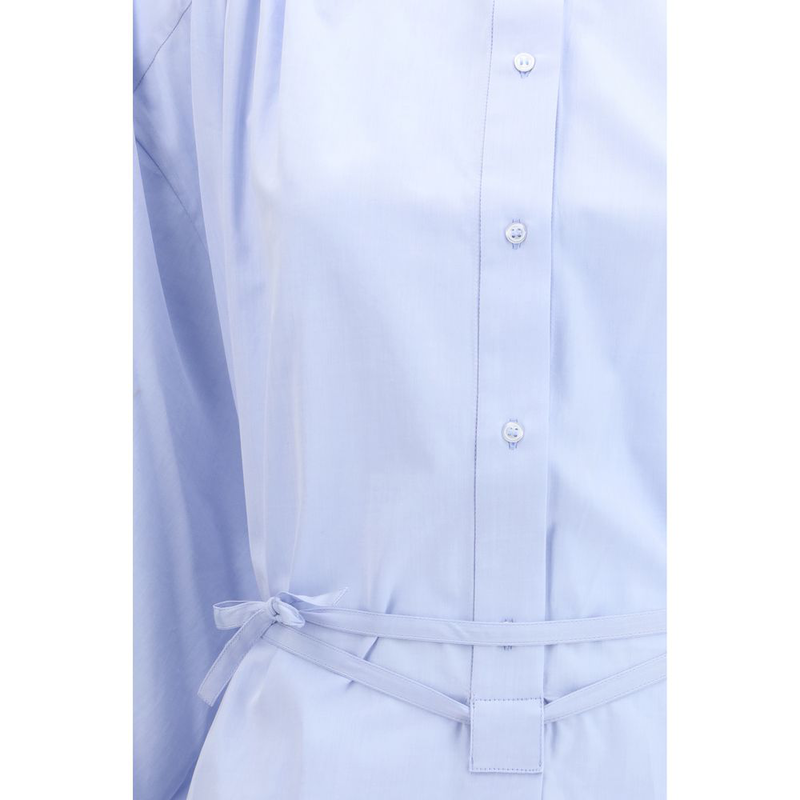 Blue cotton casual dress-null