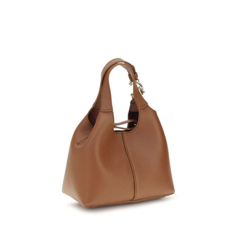 Brown calf leather bos taurus shoulder bag-null