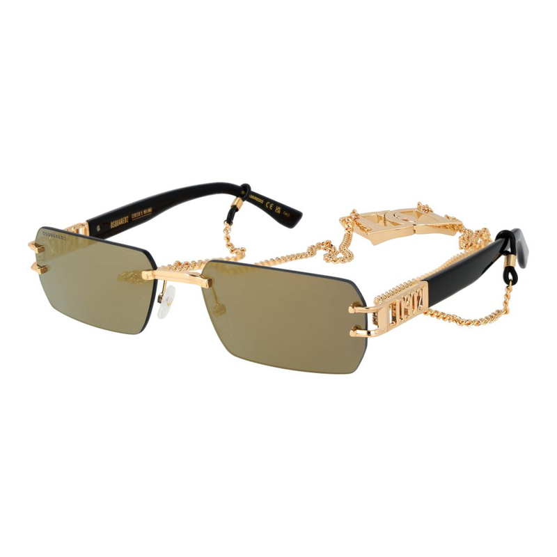 Gold metal sunglasses-null